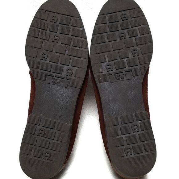 VINTAGE 80s Etienne Aigner Tulsa Suede Loafers 8.5 - Picture 8 of 10